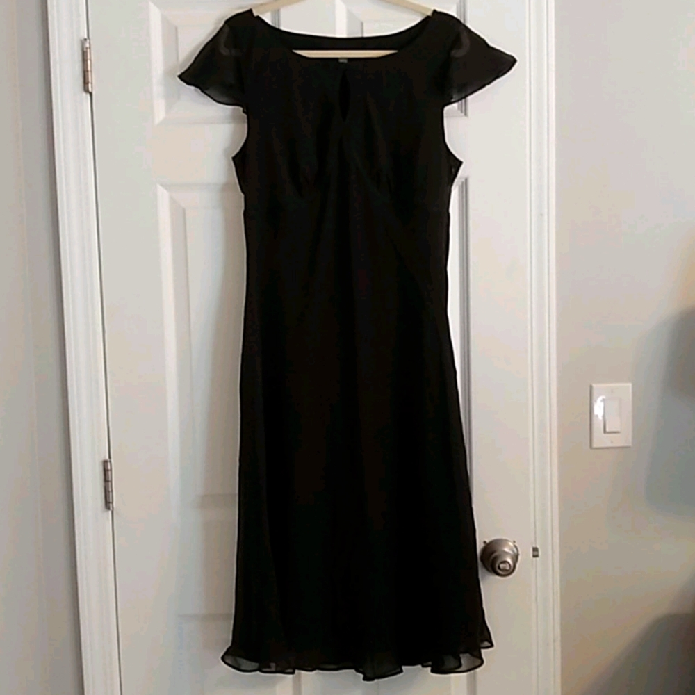 Ann Taylor Midi Dress with Swiss Dots